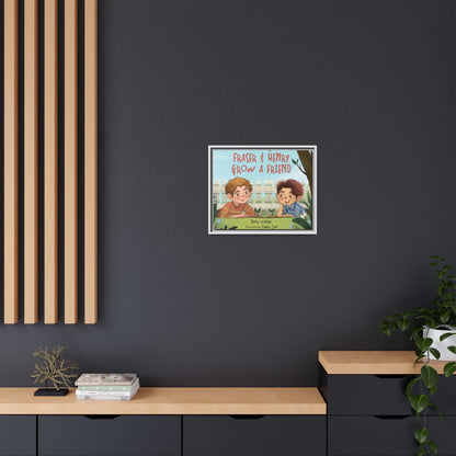 Framed Canvas Wall Art – Fraser & Henry Grow a Friend Children’s Book Illustration