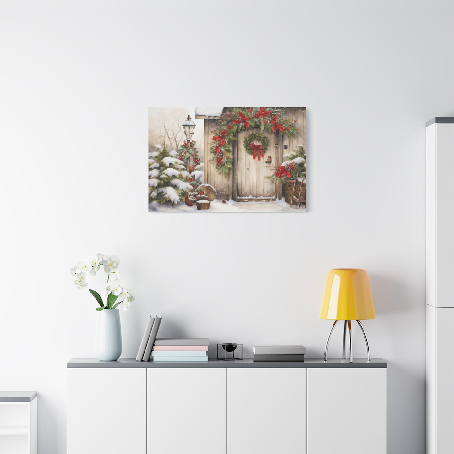 Christmas Door Matte Canvas