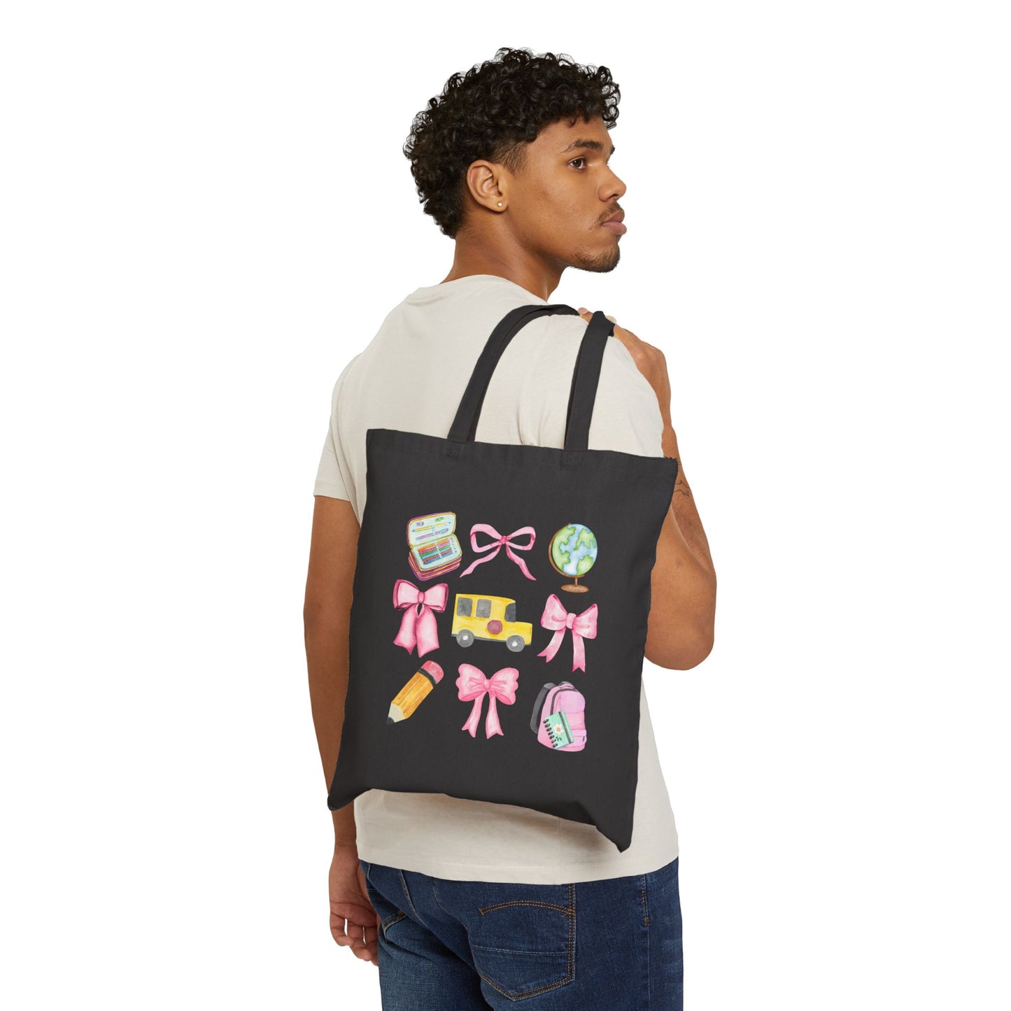 Coquette Teacher Cotton Canvas Tote Bag