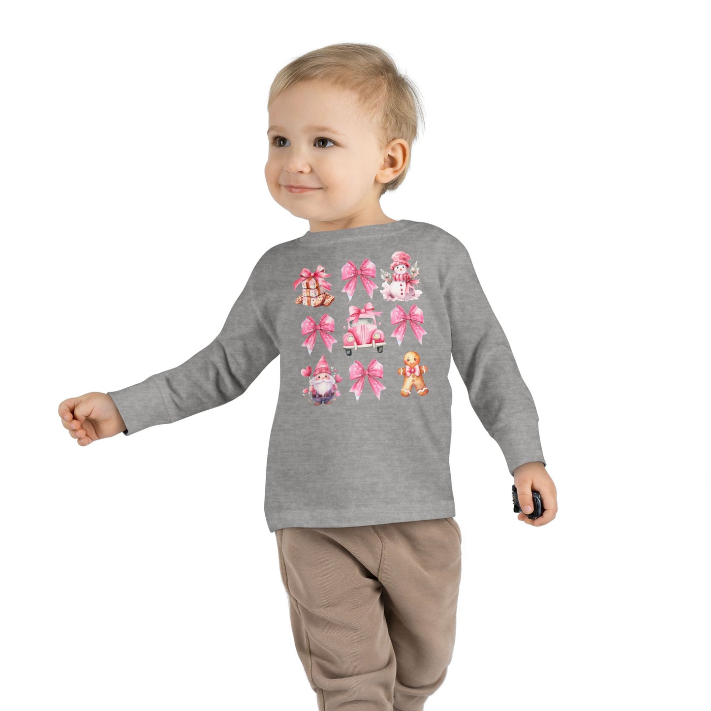 Holiday Coquette Toddler Long Sleeve Tee