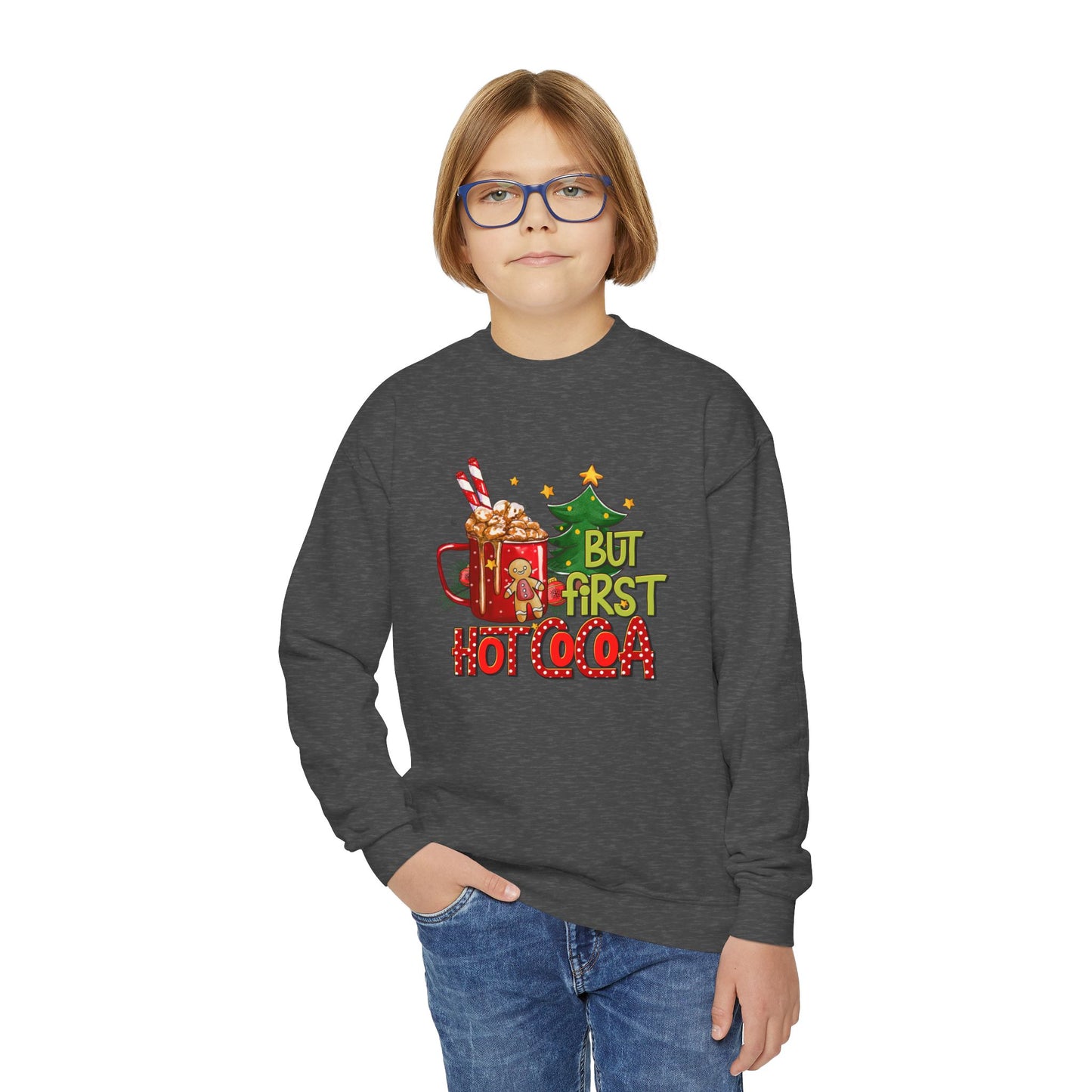 But First Hot Cocoa Youth Sweatshirt