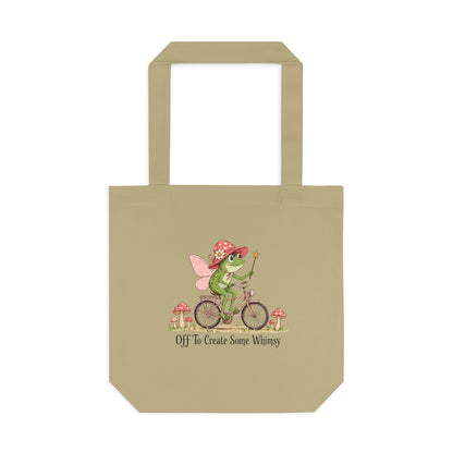 Whimsical Frog Fairy Bicycle Tote