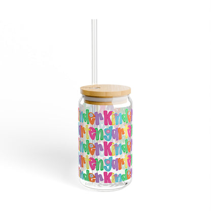 Colorful Kindergarten Sipper Glass and Straw
