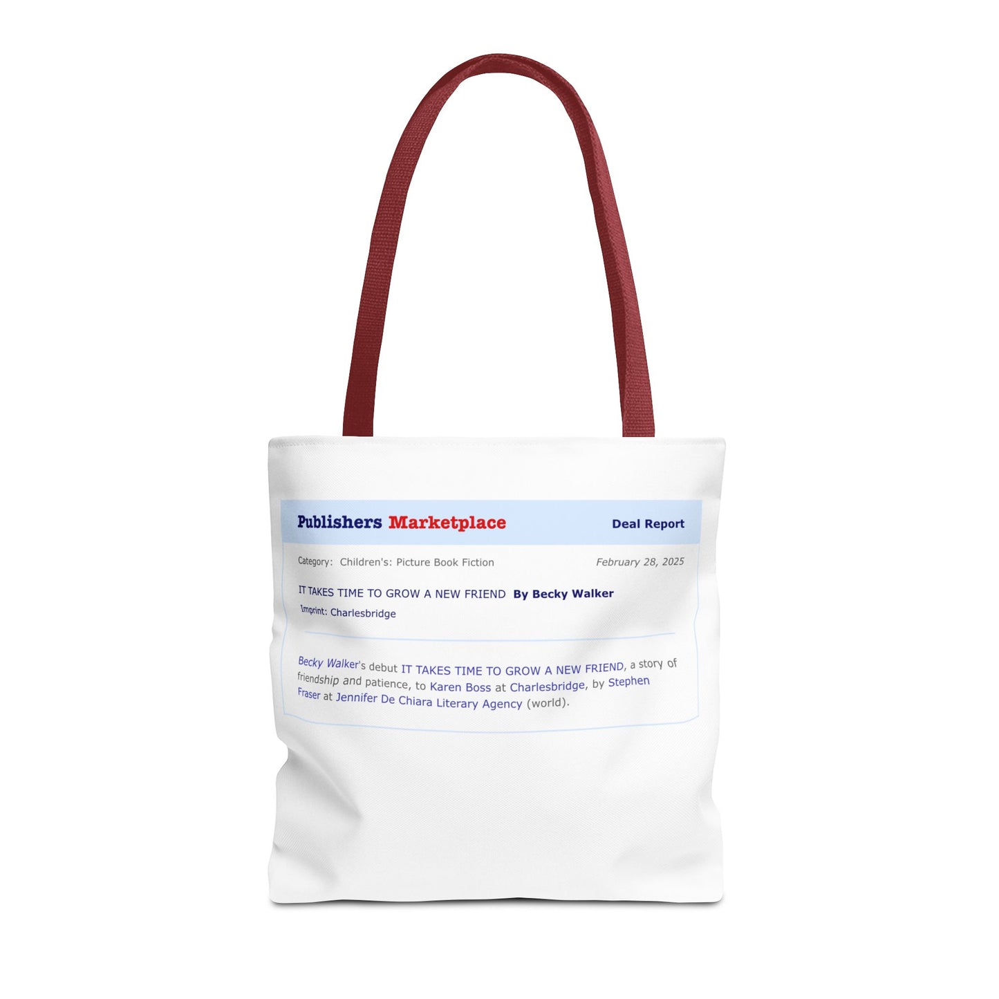 Tote Bag — Publishers Marketplace Announcement Tote