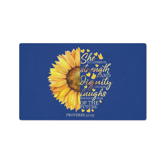 Strong Woman Sunflower Floor Mat