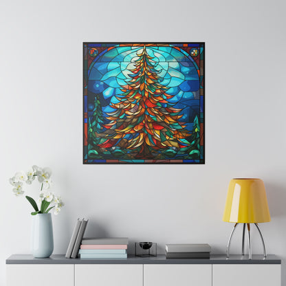 Stained Glass Christmas Canvas