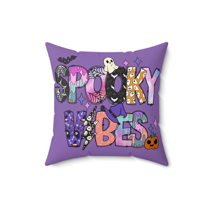 Spooky Vibes Halloween Decor Square Pillow