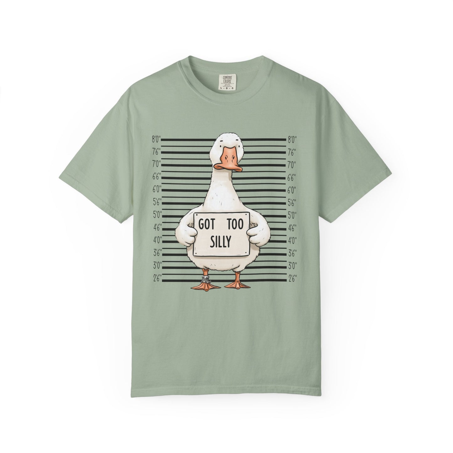 Funny Goose T-Shirt — 'Got Too Silly' Mugshot Graphic Tee