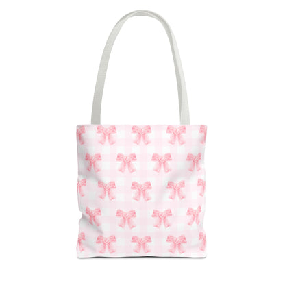 Girlie Pink Coquette Bow Tote Bag