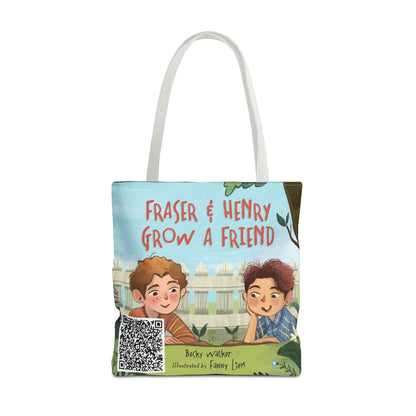 Fraser & Henry Grow a Friend Book Illustration Tote Bag