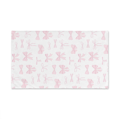 Coquette Pink Bow Hand Towel