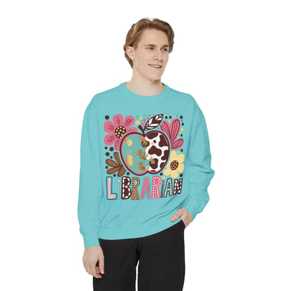 Librarian Floral Apple Sweatshirt
