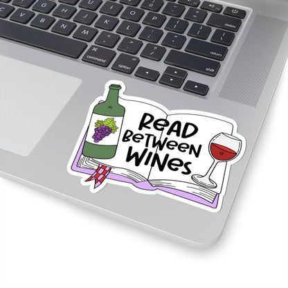 Wine-Themed Kiss-Cut Stickers for Book Lovers