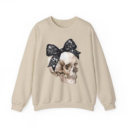 Halloween Skull with Bow Sweatshirt