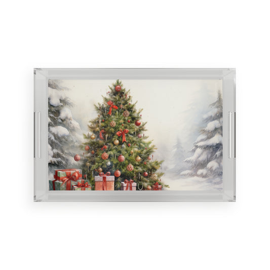 Christmas Tree Acrylic Tray