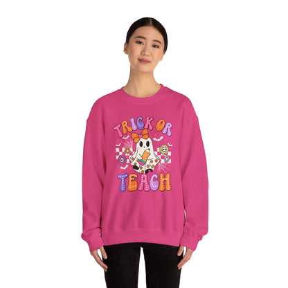 Trick or Teach Halloween Unisex Heavy Blend™ Crewneck Sweatshirt