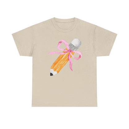 Back to School Pencil Bow Coquette T-Shirt