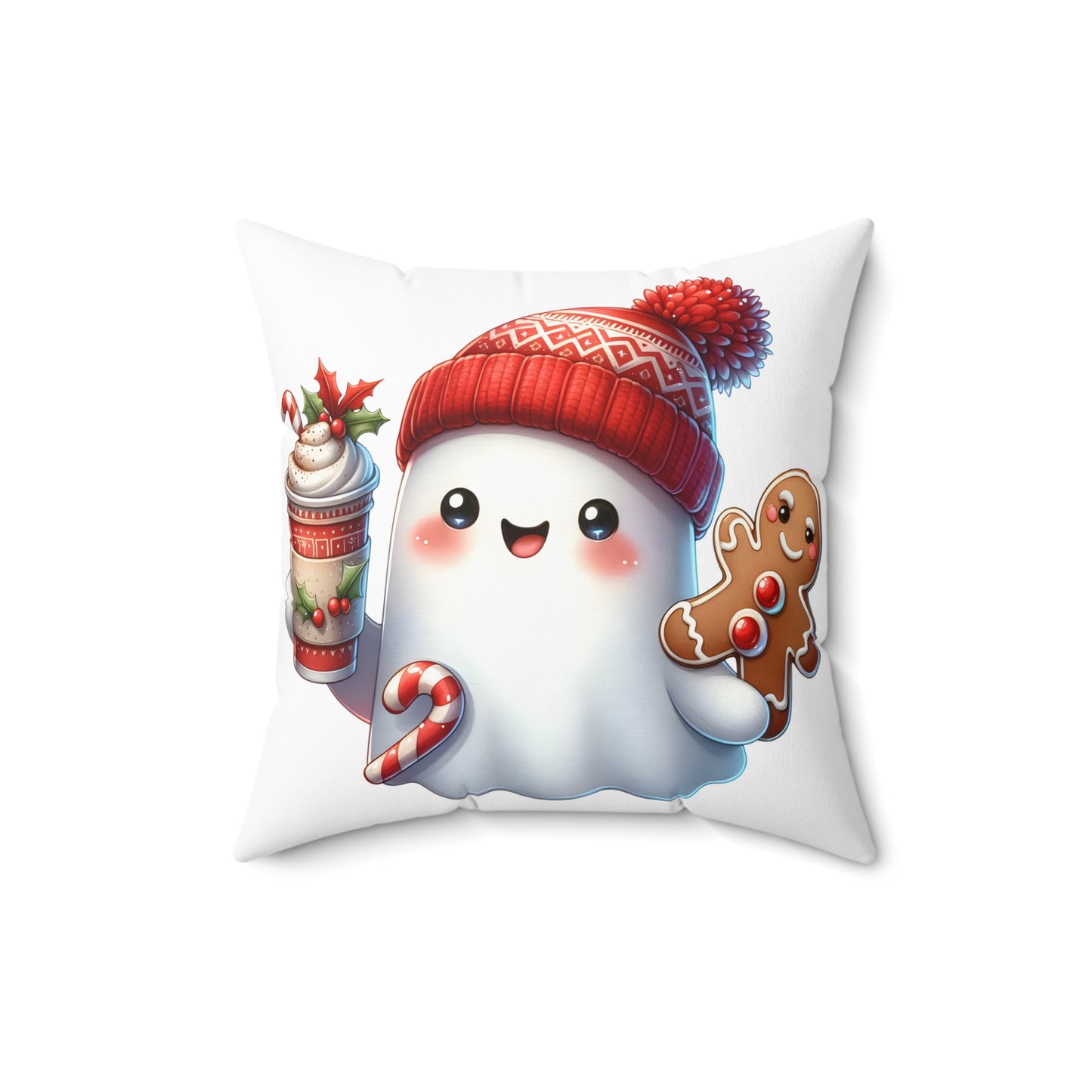 Christmas Ghost Square Pillow