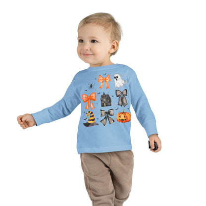 Halloween Coquette Toddler Long Sleeve Tee