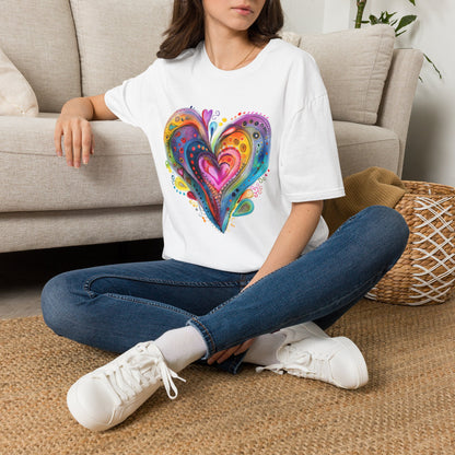 Unisex Watercolor Heart Softstyle T-Shirt