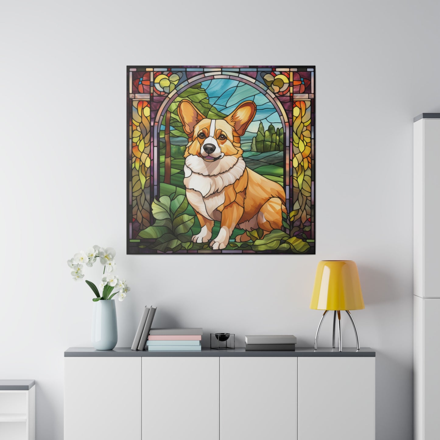 Corgi Wall Art Matte Canvas