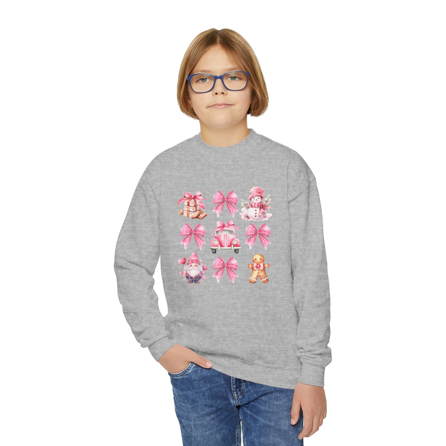 Coquette Holiday Youth Crewneck Sweatshirt