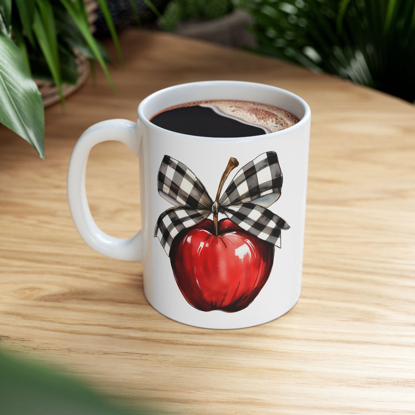 Coquette Teacher Apple Ceramic Mug, (11oz, 15oz)