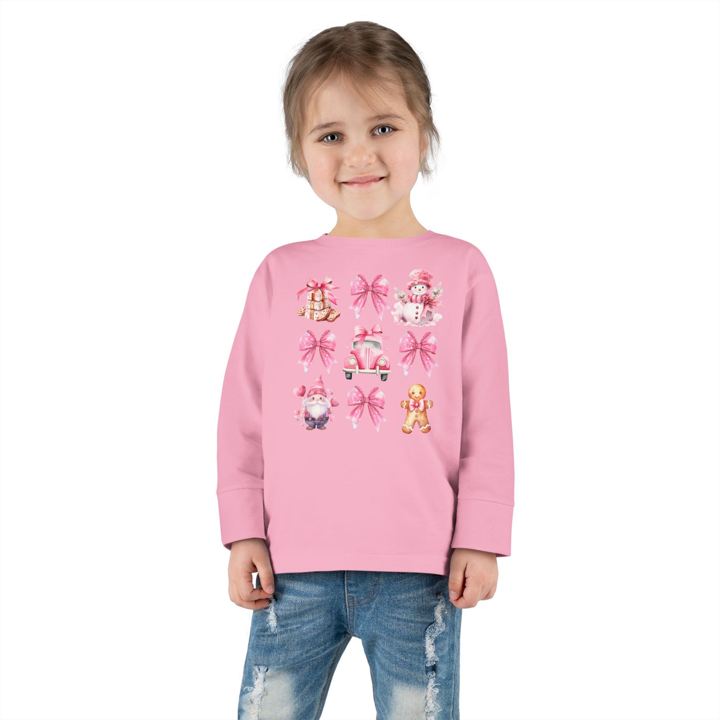 Holiday Coquette Toddler Long Sleeve Tee