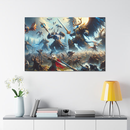 Epic DnD Battle Canvas Wall Art