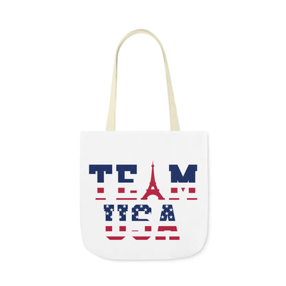 Team USA Paris Olympics Canvas Tote Bag, 5-Color Straps