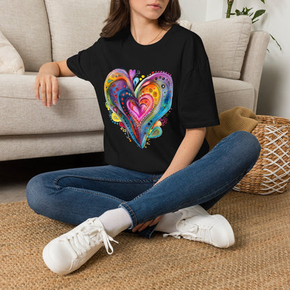 Unisex Watercolor Heart Softstyle T-Shirt
