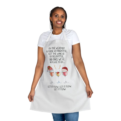 Let it Flow Christmas Wine Apron