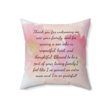 Boyfriend's Mom's Mother's Day Pillow