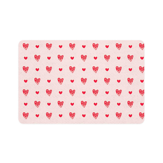 Heart Pet Food Mat (12x18)