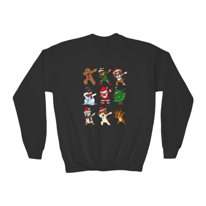 Dabbing Christmas Youth Crewneck Sweatshirt