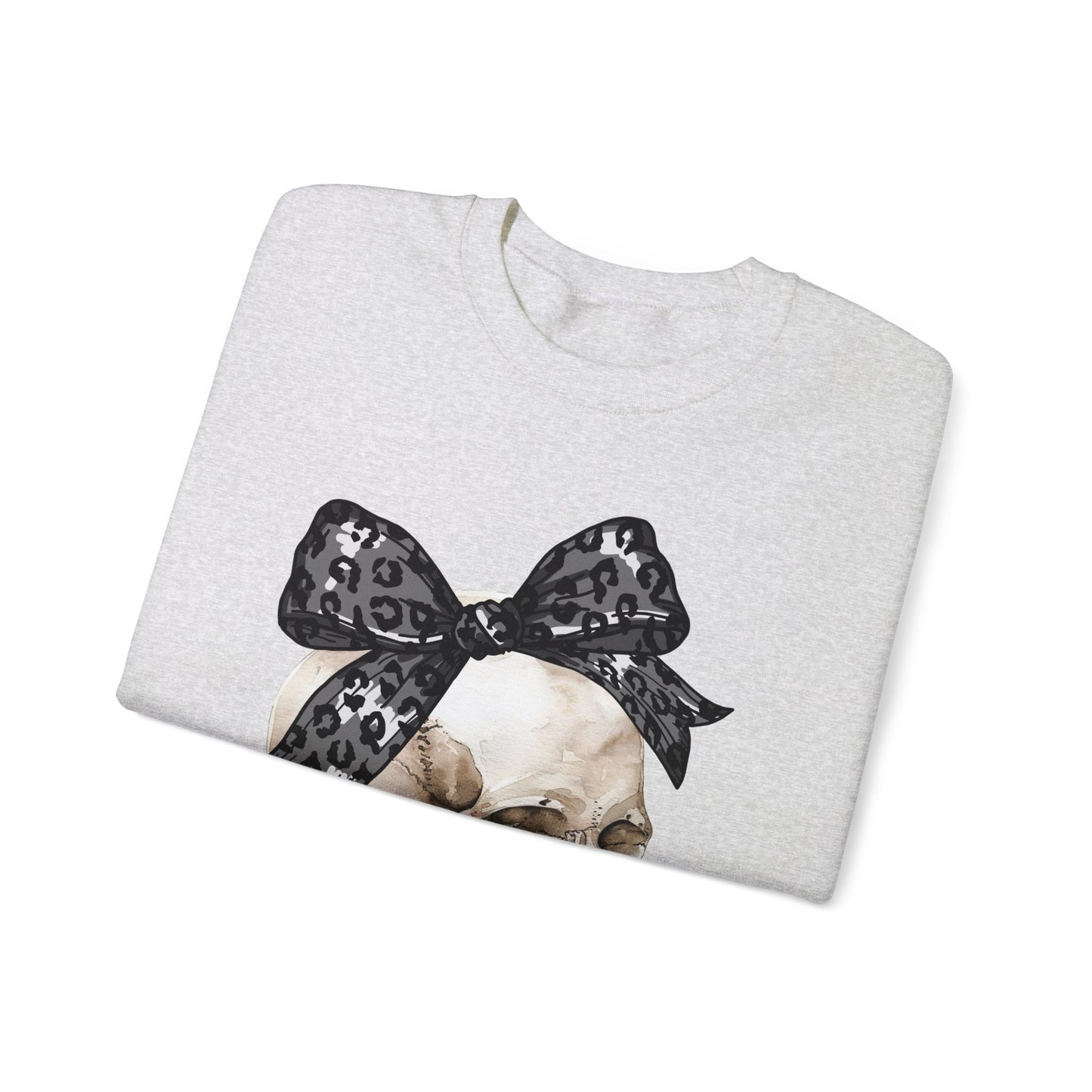 Halloween Skull with Bow Sweatshirt