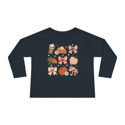 Fall Vibes CoquetteToddler Long Sleeve Tee