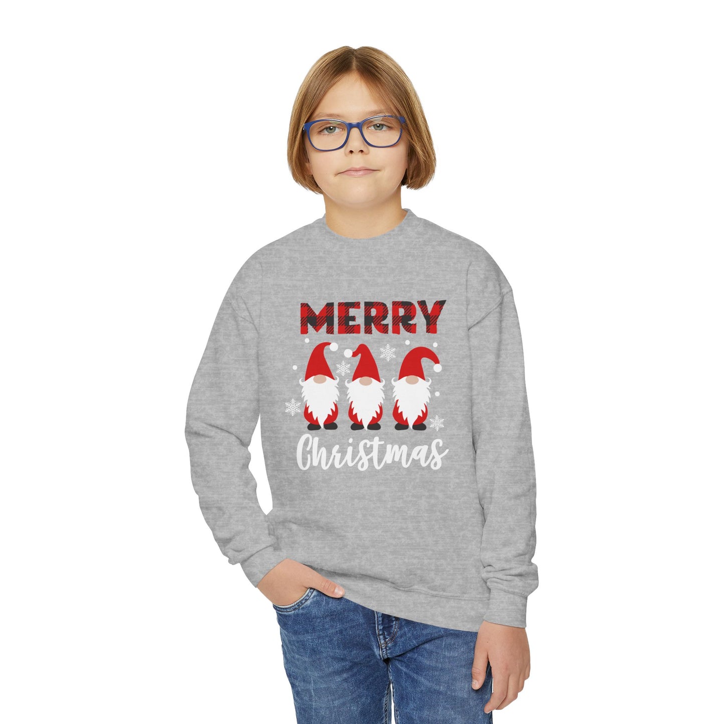 Merry Gnome Christmas Youth Sweatshirt