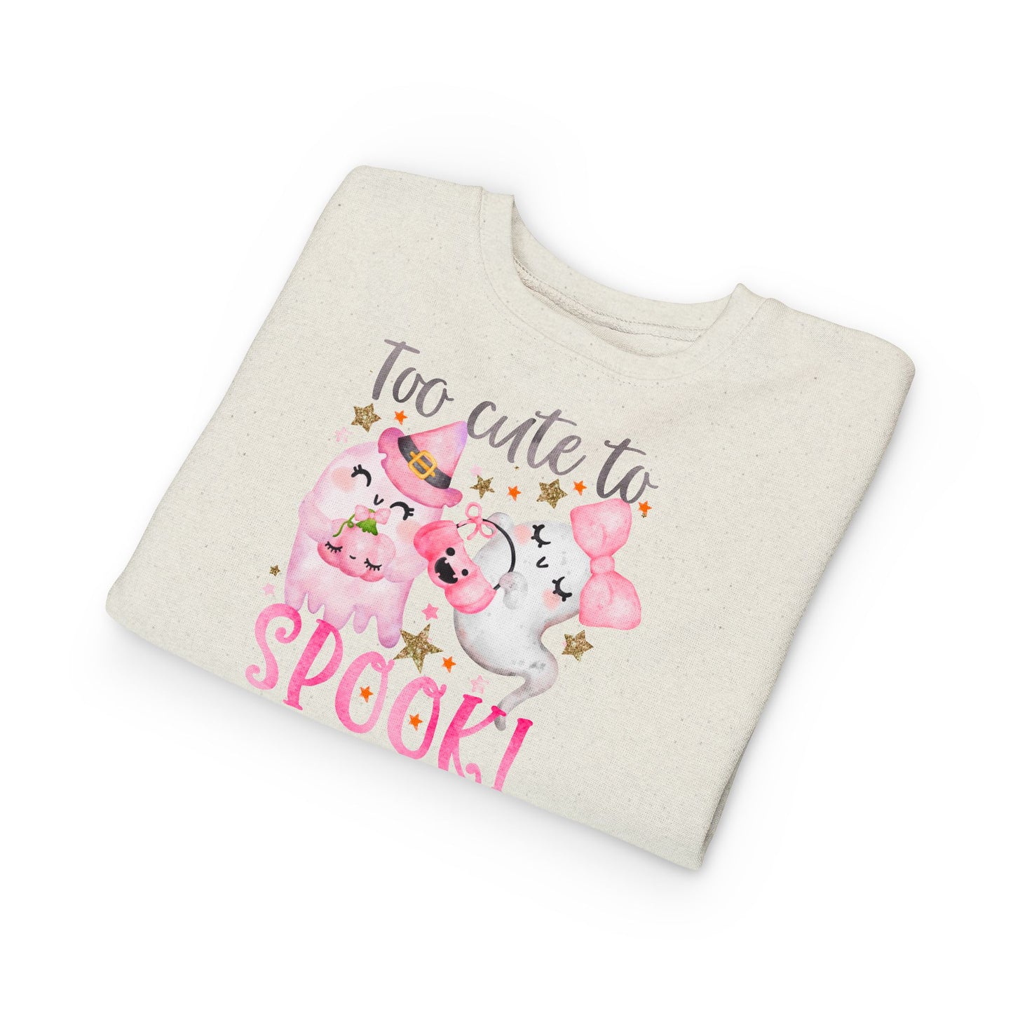 Too Cute to Spook Halloween Toddler Sweatshirt