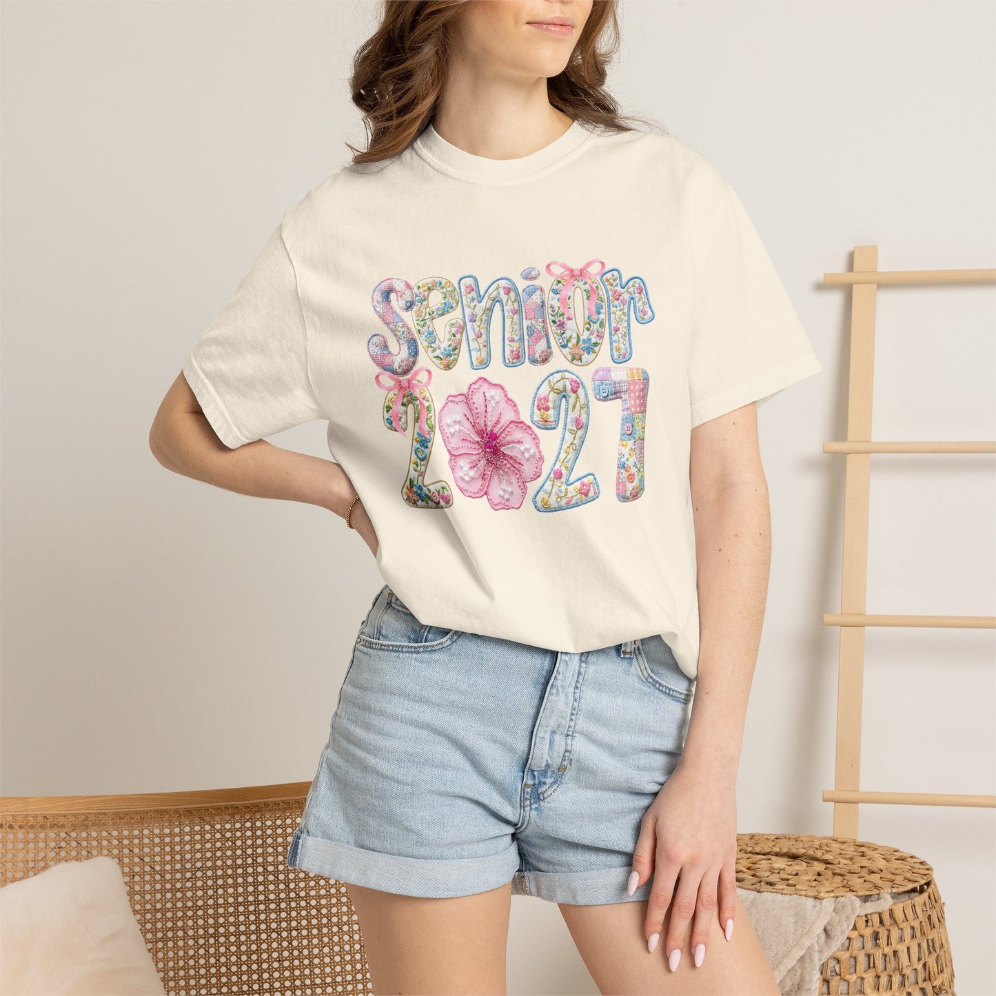 Senior 2027 Floral Graduation T-Shirt