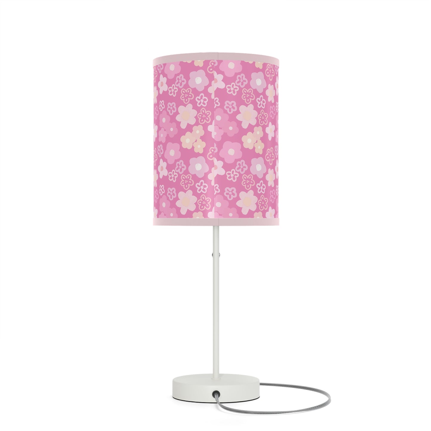 Coquette Pink Flowers Lamp on a Stand, US|CA plug