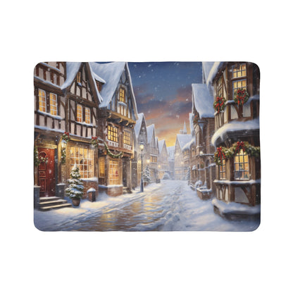 Christmas Village Sherpa Blanket