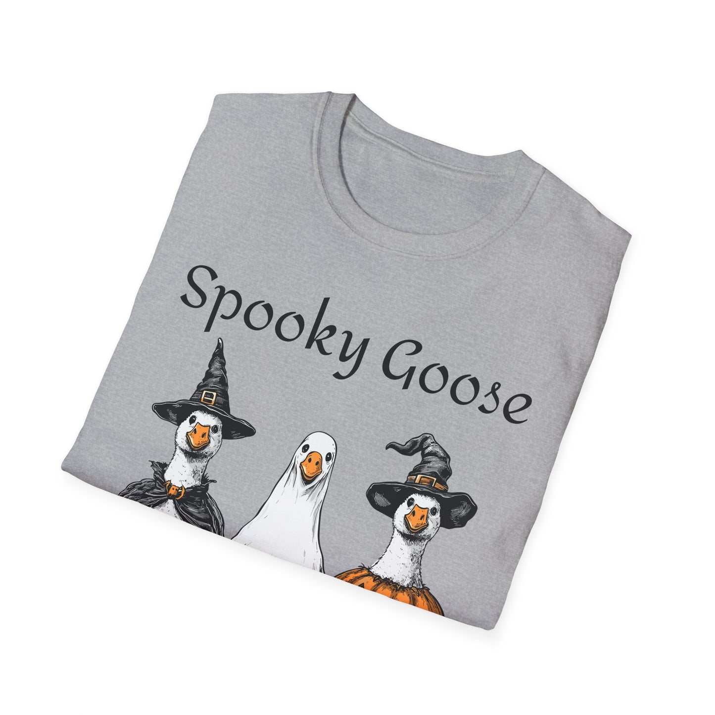 Spooky Goose Halloween Softstyle Adult T-Shirt