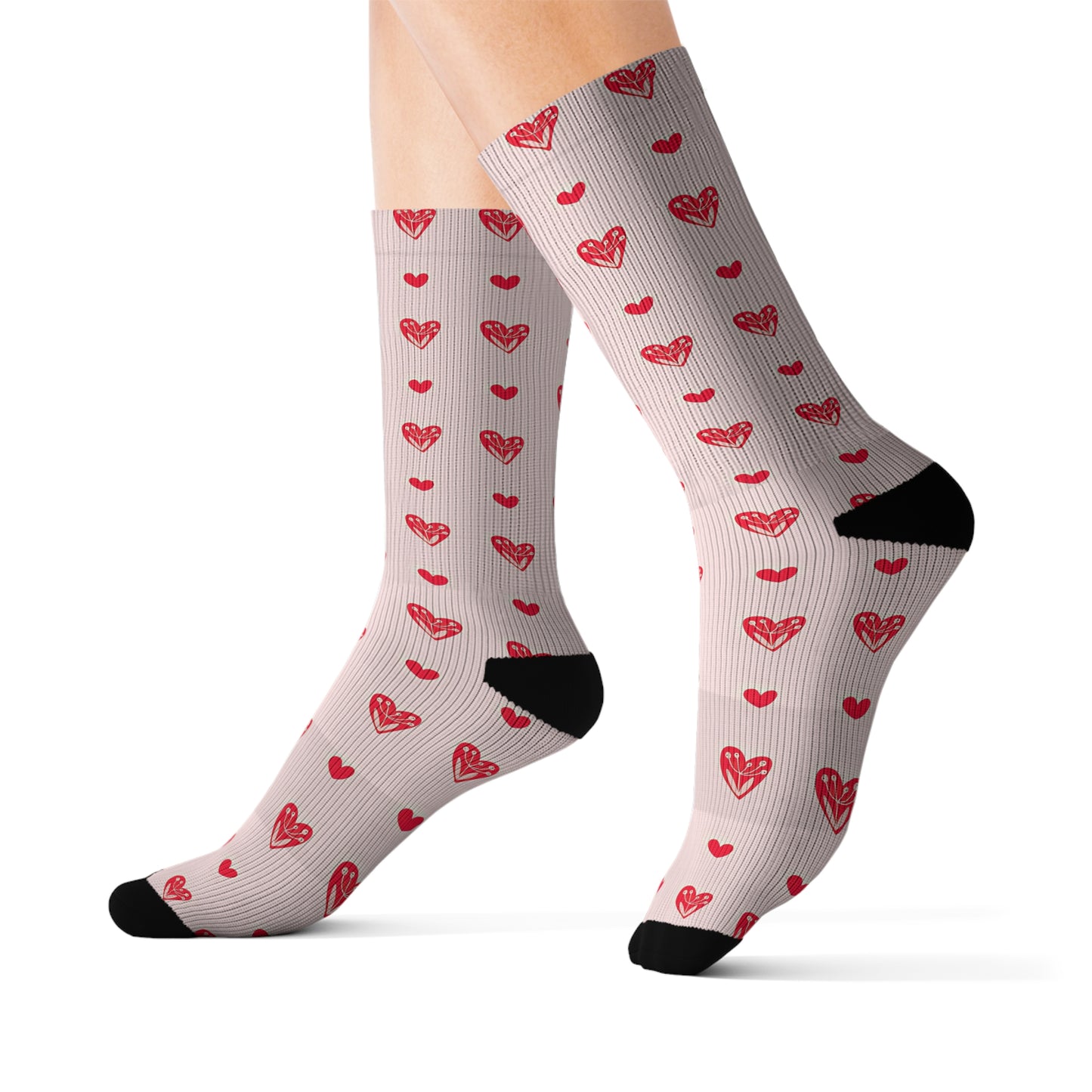 Heart Sublimation Socks