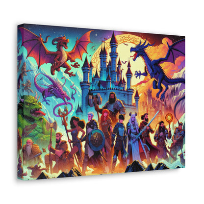 Dragon Fight Canvas Wall Art