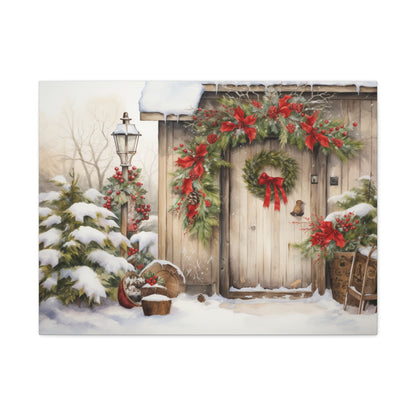 Christmas Door Matte Canvas