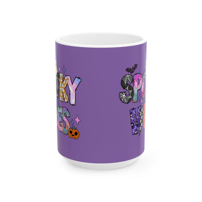 Spooky Vibes Halloween Ceramic Mug, (11oz, 15oz)