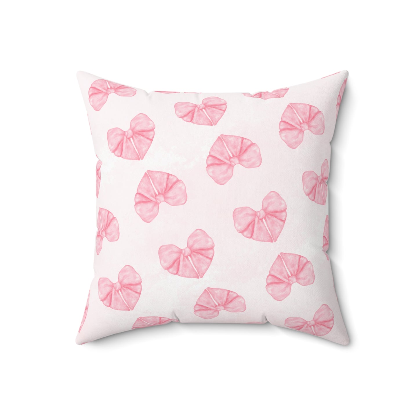 Coquette Bow Heart Square Pillow