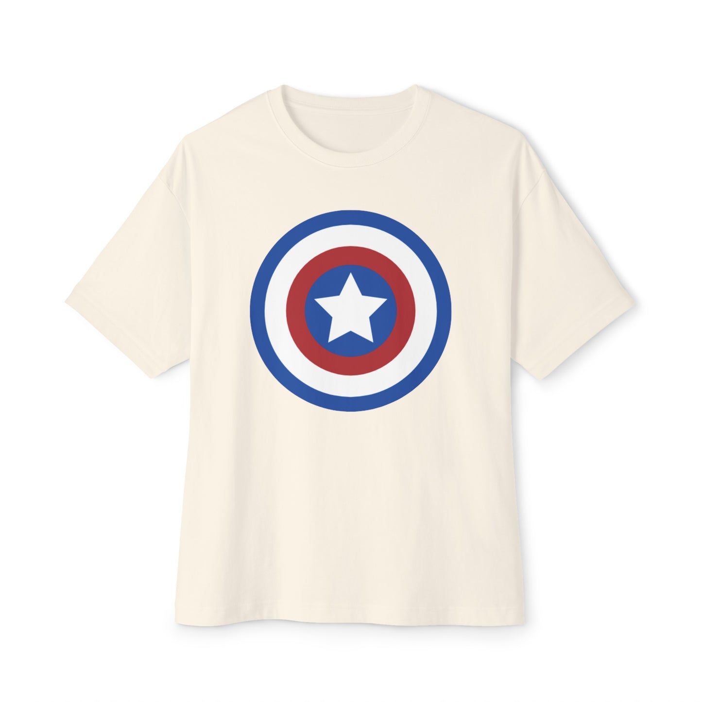 Captain America Shield 4th of July Unisex Oversized Boxy Tee