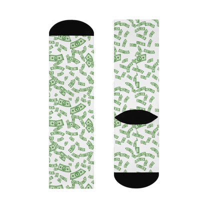 Money Themed Cushioned Crew Socks